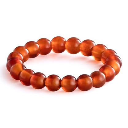 NLIEO Handmade Natural Gemstone Crystal Beaded Stretch Band Ring for Women | Handmade, 3mm Natural Stone, Size 7-12, Stretchy, Beaded Jewelry, Green Bead Rings, Trendy Jewelry Gift - style: Red Agate