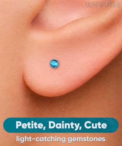 Bioflex Labret Plastic Lip Piercing Jewelry for Monroe, Medusa, Ashley and Cartilage Piercings, Tragus, Conch, Helix, Daith - 16g Clear Post Studs with Push-In CZ Crystals - color: Clear, size: 7mm