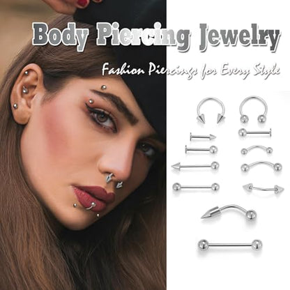 14G Colorful Surgical Steel Belly Button Rings for Women