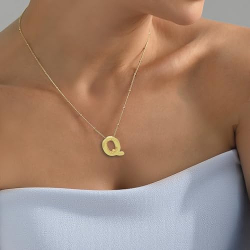 2 PCs Gold Plated Necklace Set for Women - Non Tarnish Jewelry Gift with Fashion Design - style: 2 PCs Q Style