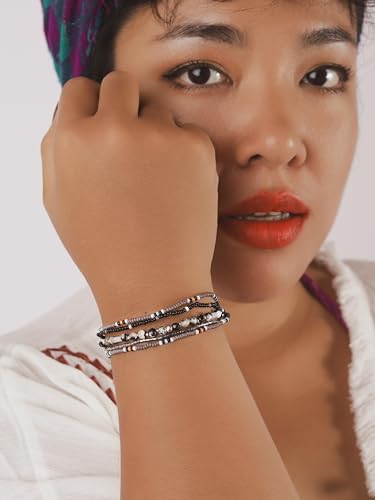 Bohemian Bead Stacked Bracelet, Vintage Multi-Layer Bracelet, Gift for Her - style: Bracelet JY-J4NV