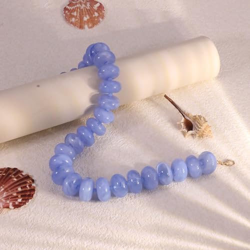 CSIYANJRY99 Chunky Beaded Necklace for Women, Large Colorful Resin Beads Statement Necklace, Boho Summer Beach Vacation Jewelry Gifts - color: Light Blue