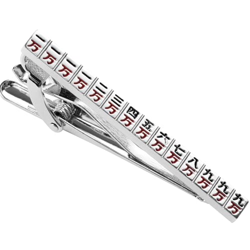 HAWSON Various Tie Clips for Men Unique, Funny Novelty Mens Tie Bar, Personalized Tie Pins for Men, Theme Wedding Party Gifts - style: Mahjong