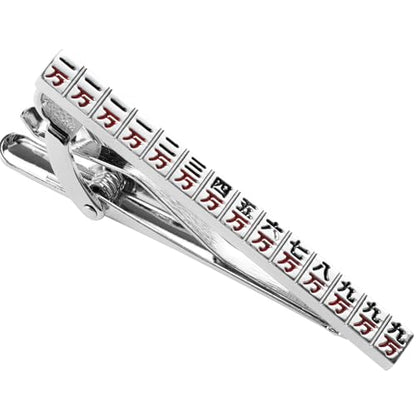 HAWSON Various Tie Clips for Men Unique, Funny Novelty Mens Tie Bar, Personalized Tie Pins for Men, Theme Wedding Party Gifts - style: Mahjong