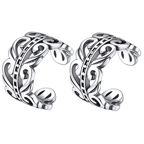 ChicSilver 925 Sterling Silver Ear Cuffs Non-Piercing Cartilage Earrings: Various Styles, Conch Cuffs (with Gift Box) - style: B: 5mm Cetic Cuff