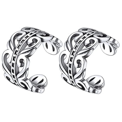 ChicSilver 925 Sterling Silver Ear Cuffs Non-Piercing Cartilage Earrings: Various Styles, Conch Cuffs (with Gift Box) - style: B: 5mm Cetic Cuff