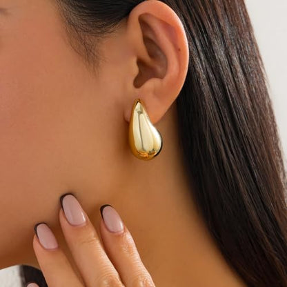 Chunky Hoop Earrings for Women Thick Open Resin Hoops Earrings Fashion Jewelry for Women - style: Style-C