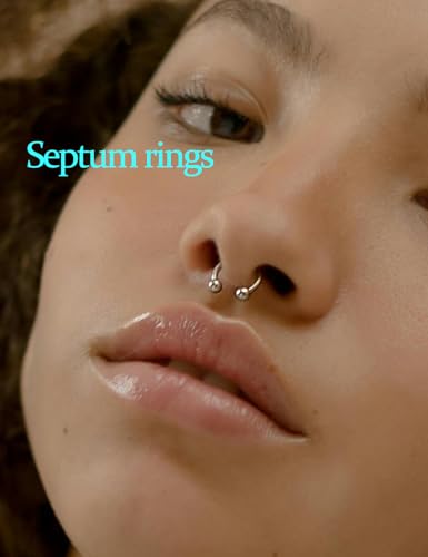 16g Septum Rings Internally Threaded Surgical Steel Septum Jewelry Lip Rings Hoop Labret Jewelry Horseshoe Earrings Daith Piercing Jewelry for Women Men 6mm 8mm 10mm 12mm Silver Gold - color: 16G-Gold tone-Nose septum Earring Lip hoop
