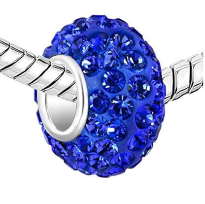 Adabele 1pc Solid 925 Sterling Silver Jan-Dec Birthstone Bead Charm - color: September