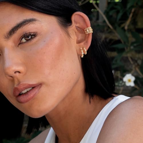 MYEARS Women Earrings Gold Huggie Hoop 14K Small Simple Hypoallergenic Everyday Jewelry - style: Knot