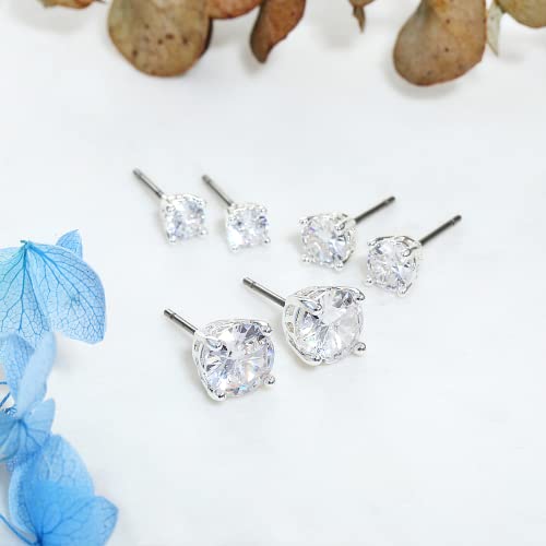 Earrings Holy Stud Earrings for Girls/Women, Sliver Gold Wedding Earrings for Bridesmaids - color: Flower Base|Silver