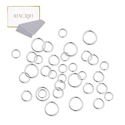 Silver Jump Rings for Jewelry Making Silver Open Jump Rings for DIY(60 PCS) | 4mm 5mm 6mm