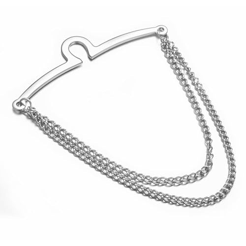 Yoursfs Tie Chains for Men Gold and Sliver Tie - style: Silver with Double Collar Chain