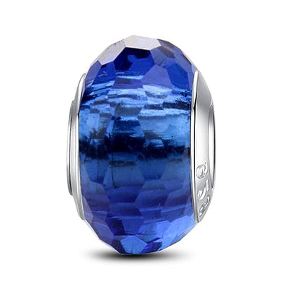 MICOO 925 Sterling Silver Charms for Bracelets,Fashion DIY Dangle Pendants Beads Simulated Birthstone Charms,Birthday Gifts for Women - color: 1Blue Charms
