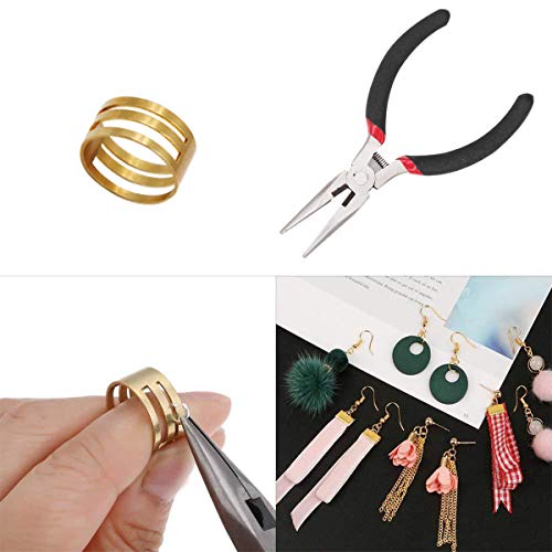 EuTengHao 1504pcs Jewelry Repair Tools Kit with Jewelry Pliers, Jump Rings Opener, Tweezers, Lobster Clasps, Bright Silver - color: Bright Silver