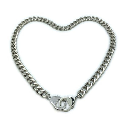 Succuba Stainless Steel Handcuff Choker Necklace Chain Pendant Choker Collar Necklace for Women and Men from 16 to 24 Inches with Box - color: G, size: 20 Inches