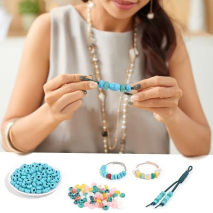 150PCS 14x8mm Yellow Acrylic European Large Hole Rondelle Spacer Beads with Storage Box, Loose Beads for Bracelet Necklace Earring Hair DIY Jewelry Making - color: Yellow
