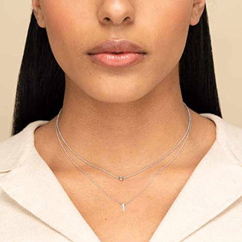Number Necklace for Women Dainty 18K Gold Plated Pendant Necklace Charm Birth Month Personalized Jewelry Birthday Gift - color: SILVER, style: Number 1