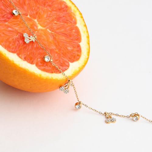 Unisex Celestial Gold Pendant Necklaces, Sun/Moon/Star/Angle Celestial Elements Unisex Choker Gold Lover Chains for Men and Women Jewelry - color: Layer - Cherry