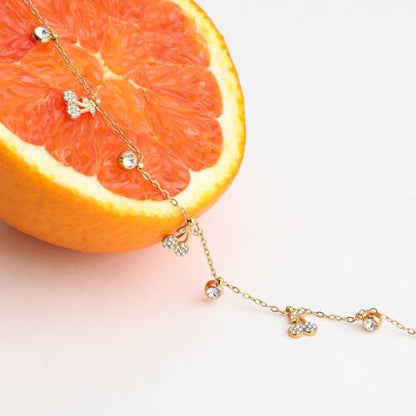 Unisex Celestial Gold Pendant Necklaces, Sun/Moon/Star/Angle Celestial Elements Unisex Choker Gold Lover Chains for Men and Women Jewelry - color: Layer - Cherry