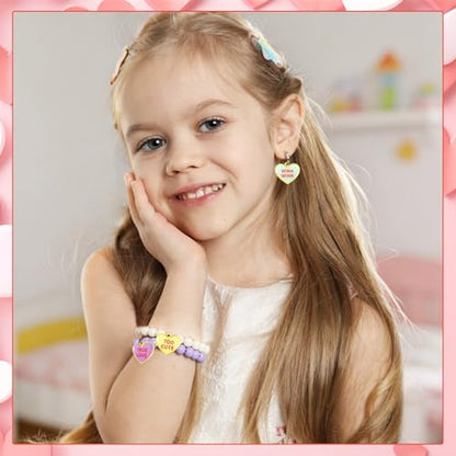 60Pcs Valentine Charms Valentines Day Heart Candy Alloy Pendants | Enamel Valentine Heart Charms, Conversation Heart Charms Collection, Text Engraved Designs, Festival Theme Accessories - style: Valentine Heart Charms