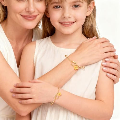 2Pcs Gold/Silver Initial Bracelets for Women Dainty Knot Letter A-Z Initial Bracelet for Women, Personalized Cuff Bangle Bracelet Jewelry Gifts for Women - color: E