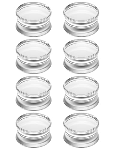6G to 30MM Gauges for Ear Acrylic Double Flared Saddle Solid Tunnels Plugs 4MM- 30MM Ear Expander Gauges Stretcher Flesh Earrings Body Piercing Jewelry for Women Men (Black White Clear) - color: Clear, size: 7/8 Inch Tunnels