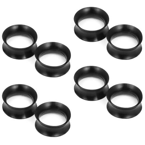 10G-50mm Thin Black Silicone Ear Gauges Tunnels Rubber Ear Plugs Gauges Double Flared Flexible Tunnel Earrings for Women Men - color: 18mm = 11/16 inch