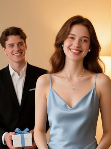Bestyle Sparkling 925 Sterling Silver Birthstone Stud Earrings for Women, Heart/Round/Teardrop/Square Solitaire Diamond Studs Earrings, Great Birthday/Christmas Gifts - style: 03. Blue Aquamarine-Mar.-heart