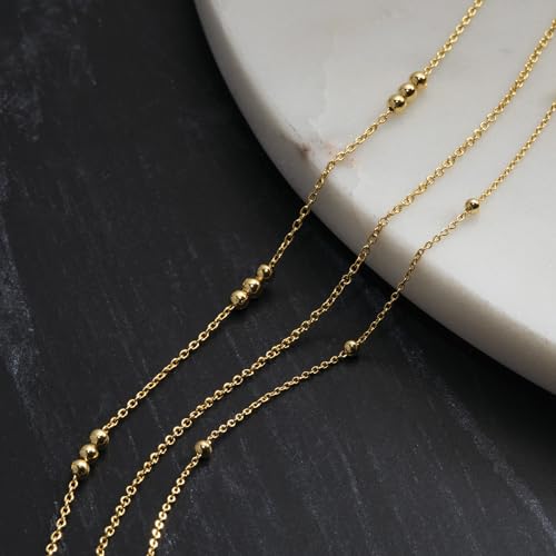 Milla Triple Necklaces for Women, Trendy Trpiple Chain Necklace Set | Stylish Gold Necklace Stack and Silver Layered Necklaces for Women made with 14K Gold Plated and Silver Plated Materials - color: Triple Cable Chain / Gold