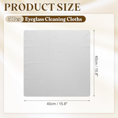 PATIKIL 3Pcs Soft Eyeglass Cloths, 15.8 x 15.8 Electronics Microfiber Cleaning Cloths Eyeglass Cleaning Fabric for Lens Wipes Glasses Cleaner Jewelry LCD Screens Cameras, Light Gray - color: Light Gray