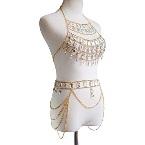 Women's Sexy Suit Body Chain - color: I-Gold Colour