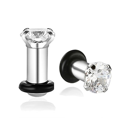2/4/6/8 Gauge Earrrings Plugs Tunnels Gauges for Ears - color: steel3mm
