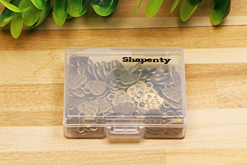 Shapenty 100PCS Mini Metal Beads Heart Shaped “Made with Love” Charms Bulk for DIY Craft Keychain Necklace Pendants Bracelets Earrings Jewelry Making Findings - color: Bronze