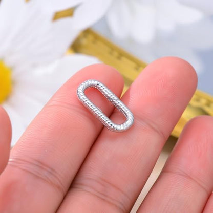 925 Sterling Silver Double Opening Lobster Clasp, Necklace Bracelet Anklet Jewelry Extender Clasp for DIY Jewelry Making (Style 9) - style: style 9