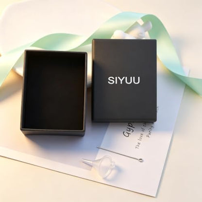 SIYUU Floating Glass Locket Urn Necklaces for Ashes Stainless Steel Cremation Jewelry Memorial Ashes Holder Keepsake Funeral Jewelry - color: Circle