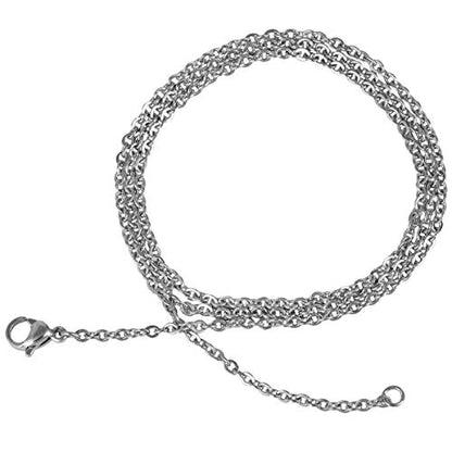 TUMBEELLUWA Crystal Point Necklace Hexagonal Prism Stone Pendant Women Men | Pack of 2, Healing Crystal Necklace, 19.86" Stainless Steel Chain, Spiritual Chakra Meditation Jewelry