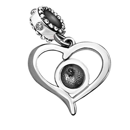 Football Charm Soccer World Cup Sport Heart Birthstone Charms for Bracelets Father Daughter Brother Son Jewelry - color: April
