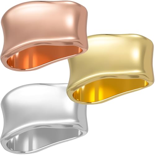 3pcs Silk Scarf Ring, Metal Silk Scarves Shawl Clip, Minimalist Geometric Scarf Slide Buckle Brooches Clothing Accessories for Women- Rose Gold & Gold & Silver - color: Rose Gold & Gold & Silver-3pcs