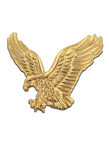 PinMart Patriotic Eagle Pin - Soaring American Eagle Enamel Lapel Pin - color: Gold Antique Eagle, size: 50 Pack