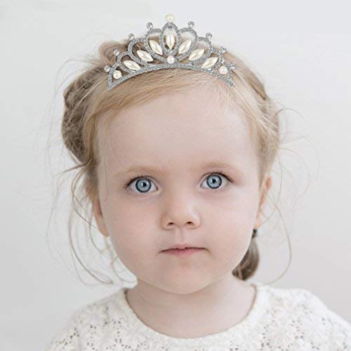 ANBALA Small Tiara Crown with Hair Comb, 3 Pack Mini Tiara Crown Crystal Shiny Hair Accessories Cute Hair Accessories (3 Styles) - color: silver