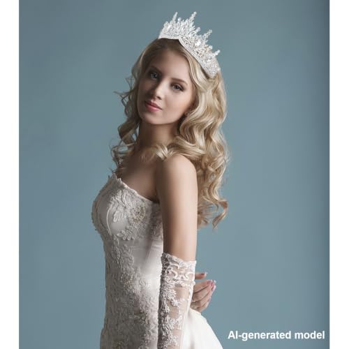 Casoty Silver Crystal Tiaras and Crowns for Women, Rhinestone Queen Headband Bridal Headpieces for Wedding Birthday Prom Quinceanera Pageant Party - color: Sliver