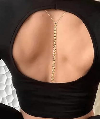Gold Plated Body Chain for Women, Layered Bikini Waist Chain | Sexy Rhinestone Body Jewelry, Chest Belly Chain, Adjustable Fit, Crossover Design, Summer Beach Parties and Vacations - color: Gold10