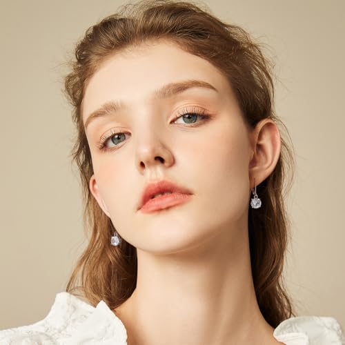Multicolor Crystal Dangle Studs Earrings Set for Women 925 Silver Hypoallergenic Dangle Earrings Leverback Drop Earring Fashion Cubic Zirconia Leverback Stud Earring Sets Trendy Cubic Zirconia Jewelry Gifts for Women - style: 9-D-S