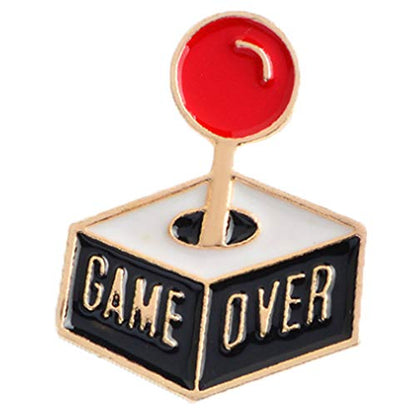 Premium Handmade Enamel Lapel Pin Brooch Badge - color: Game Over Controller, size: 1 Pin