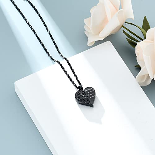 shajwo Cremation Heart Urn Necklace Ashes Jewelry for Women Men Keepsake Pendant Memorial Locket Ash Holder - color: Wing-Customize