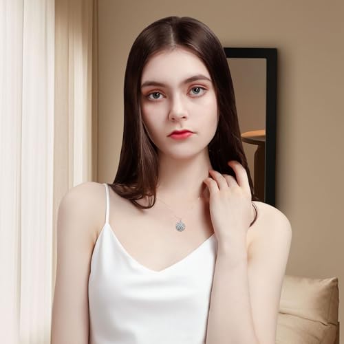 Ahiller Women's Necklace, Dainty Pendant Choker, Adjustable Chain | Heart Initial & Round Pendants, Daily Necklace,17-21" Adjustable Necklaces, Trendy Minimalist Jewelry, Stainless Steel Chain - color: DC-Silver, style: Other Shapes - Multi-Color