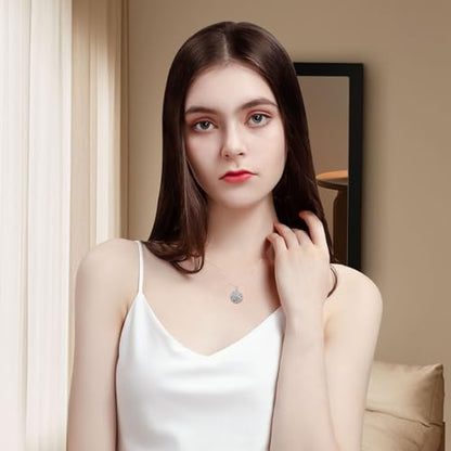 Ahiller Women's Necklace, Dainty Pendant Choker, Adjustable Chain | Heart Initial & Round Pendants, Daily Necklace,17-21" Adjustable Necklaces, Trendy Minimalist Jewelry, Stainless Steel Chain - color: DC-Silver, style: Other Shapes - Multi-Color