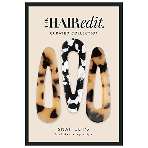 The Hair Edit Snap Triangle Tortoise Barrettes - color: Tortoise