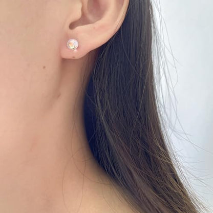 Dazzling Crystal Disco Ball Cartilage Stud Earrings for Women Mom Stainless Steel Austrian Colorful 6mm/8mm CZ Tragus Screw Flat Back Helix Tiny Studs Earring Fashion 60's 70's Jewelry Prom Party 20G - color: White,6mm